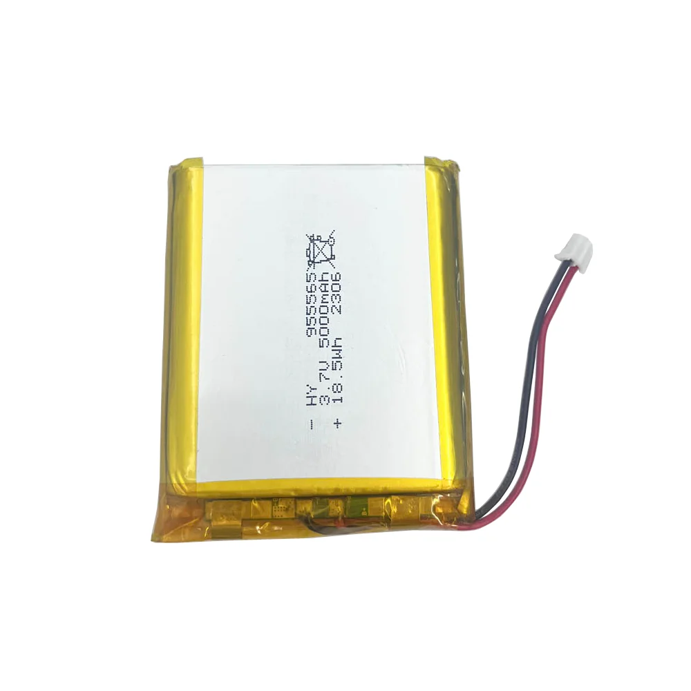 充電式リチウムポリマー電池,955565 V,3.7 mAh,5000mm,2ピンプラグ 