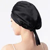 Birdtree 16MM 100%Natural Mulberry Silk Sleeping Cap 1 Layer Shower Nightcap Housework Cooking Haircare Bonnet Protector A34316M 4