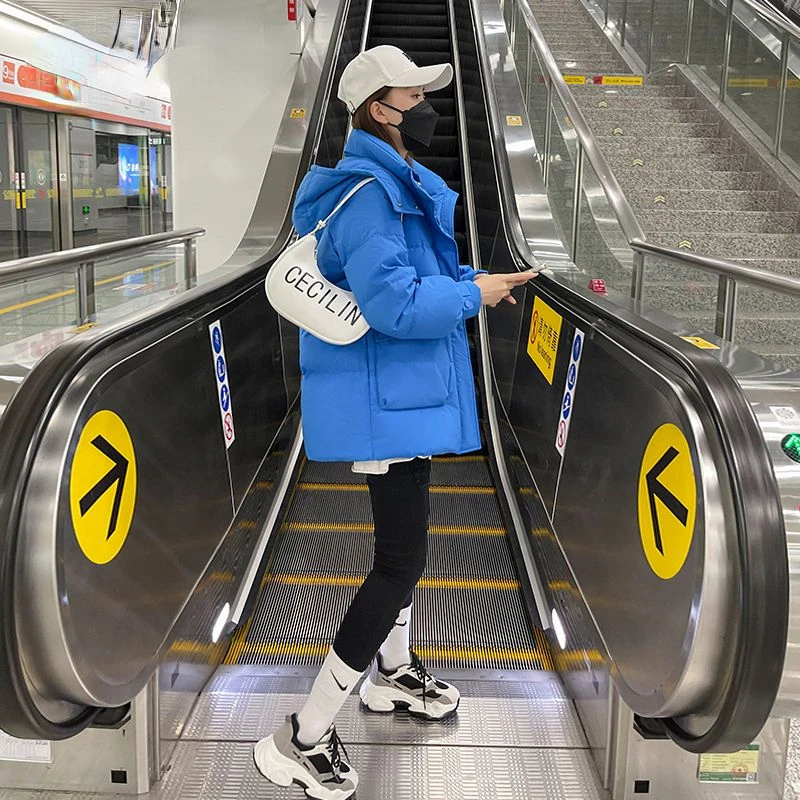 

Winter New Fashion 2023 New Women Korean Style Solid Coats Female Casual Loose Hooded White Duck Down Warm Jackets Tops D19