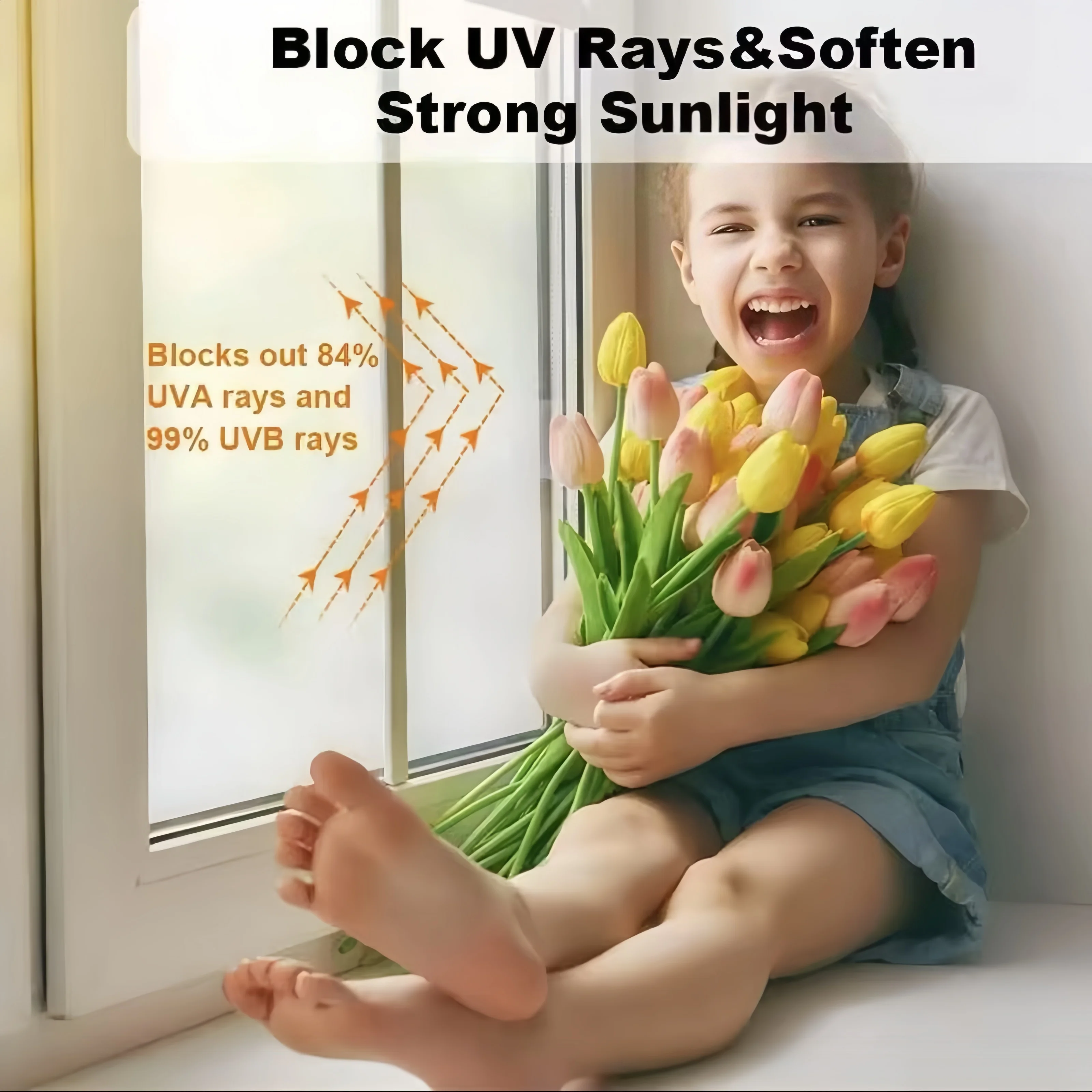 Translucent Matte White Frosted Privacy Window Film