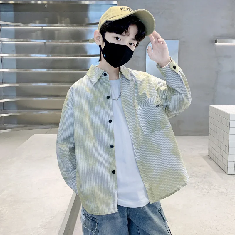 New Hot Sale Of The Season Boys Long Sleeve Shirt Autumn Fashionable Children's Clothing Spring Autumn Style Kids' Trendy Boy Ou