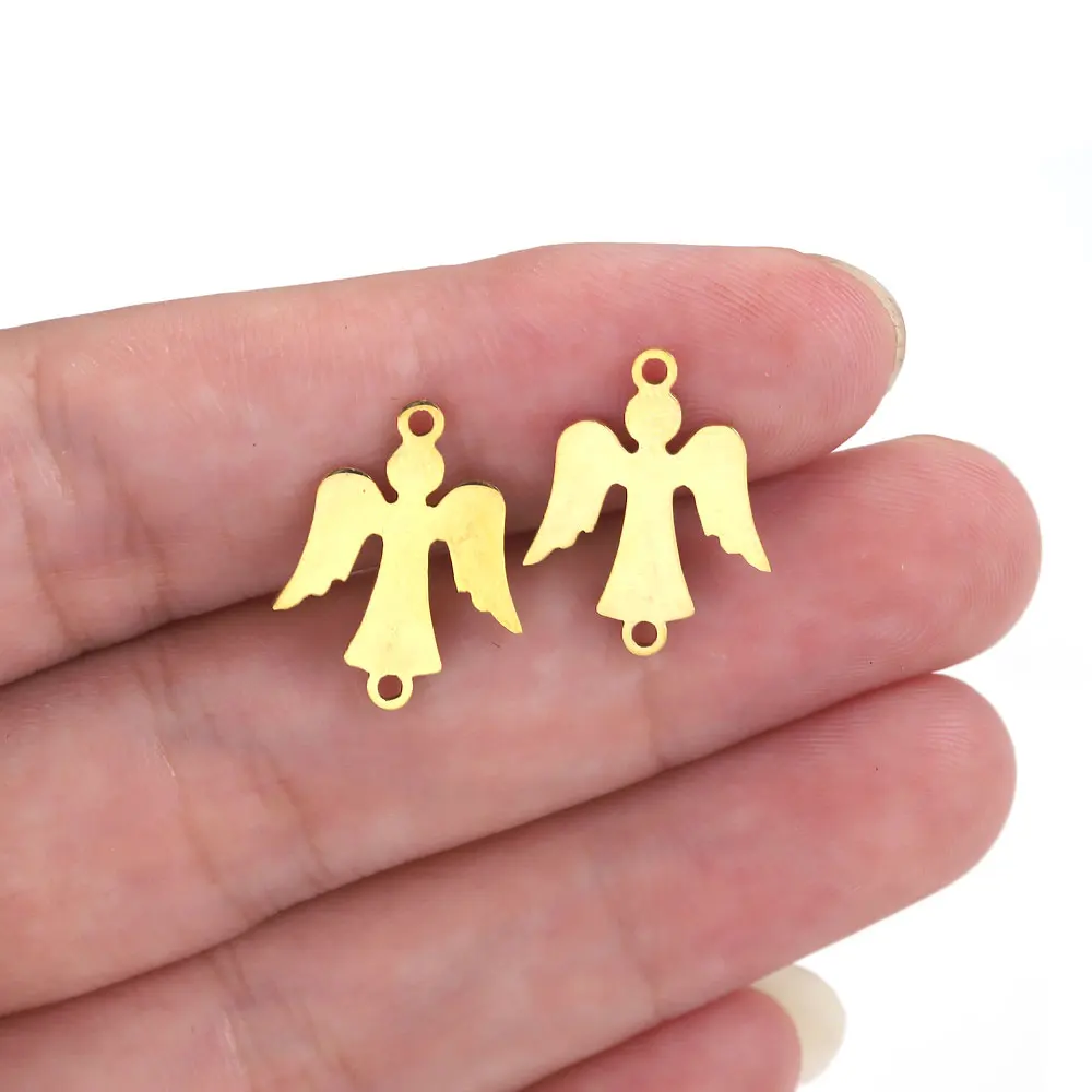 5 Stück Blatt Unendlichkeit Symbol Bärentatze Charm Verbindung für Armbänder DIY Schmuck handgemachte Lieferungen Edelstahl Stecker – Detail 12