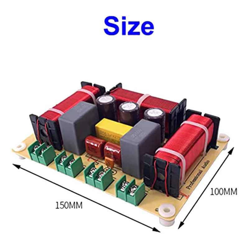 N33R_1PCS 4 Way 300W Speaker 4Unit Circuit Stereo Audio Crossover Filters