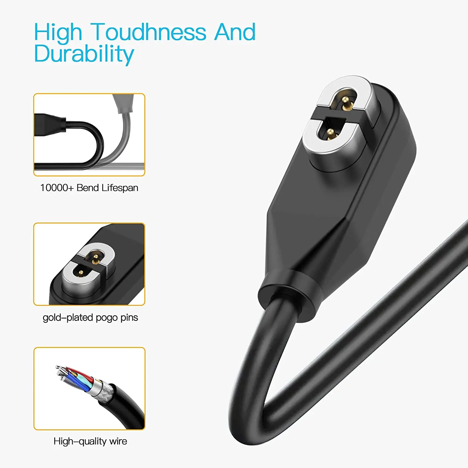 Charger USB Charging Cable For AfterShokz Aeropex AS800 OpenComm ASC100SG Shokz OpenRun Pro Bone Conduction Headphones Charging Cable Usb Charging Cable