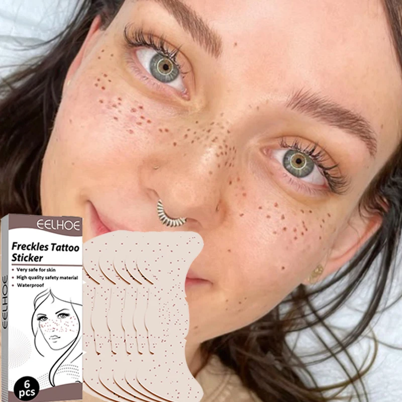 FaceTemporaryTattooFrecklesMakeupFakeStickersWaterproofLong
