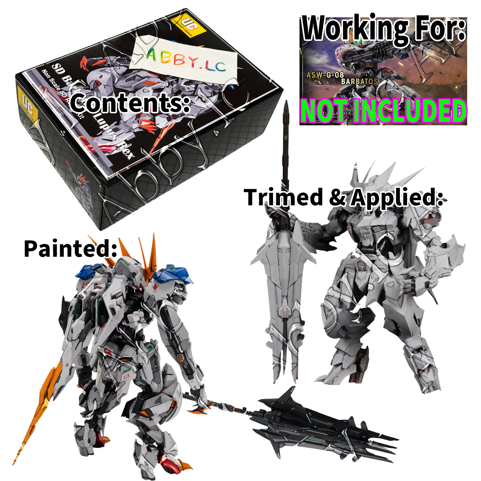 for MGSD Master Grade SD Barbatos UC Century RECAST LabZero