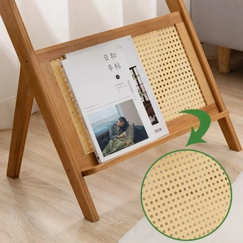 Coffee Table with Tempered Glass Top Simple Side Tables Z Shape Mobile Cabinet Lightweight Bedstand Cup Organizer Tea Side Table