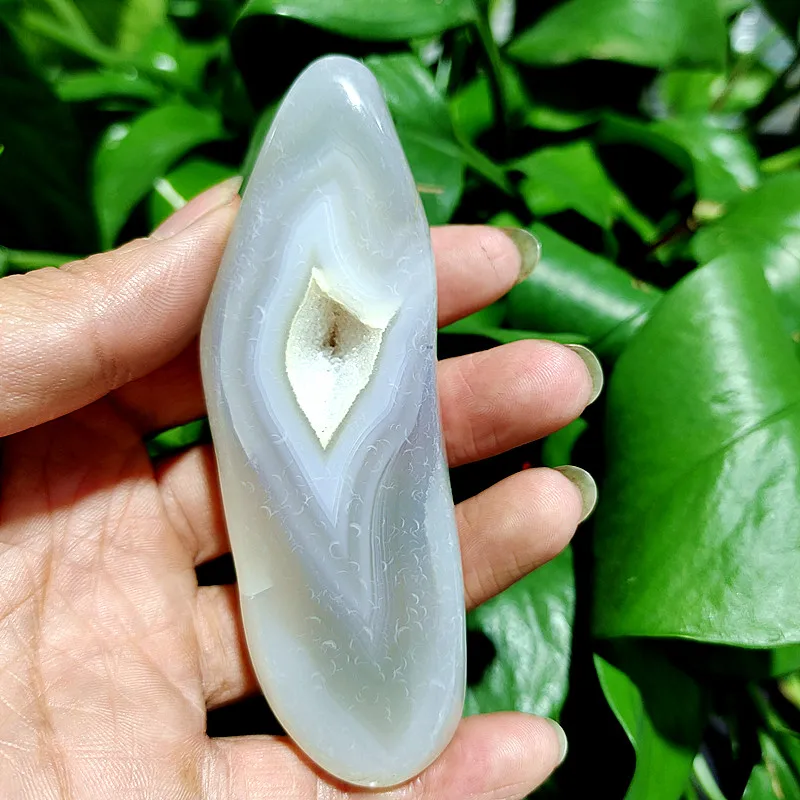 Natural Stone Lace Agate Palm Stone Spiritual Meditation Healing Yoga Exercise Feng Shui Crystal Room Ornament 3