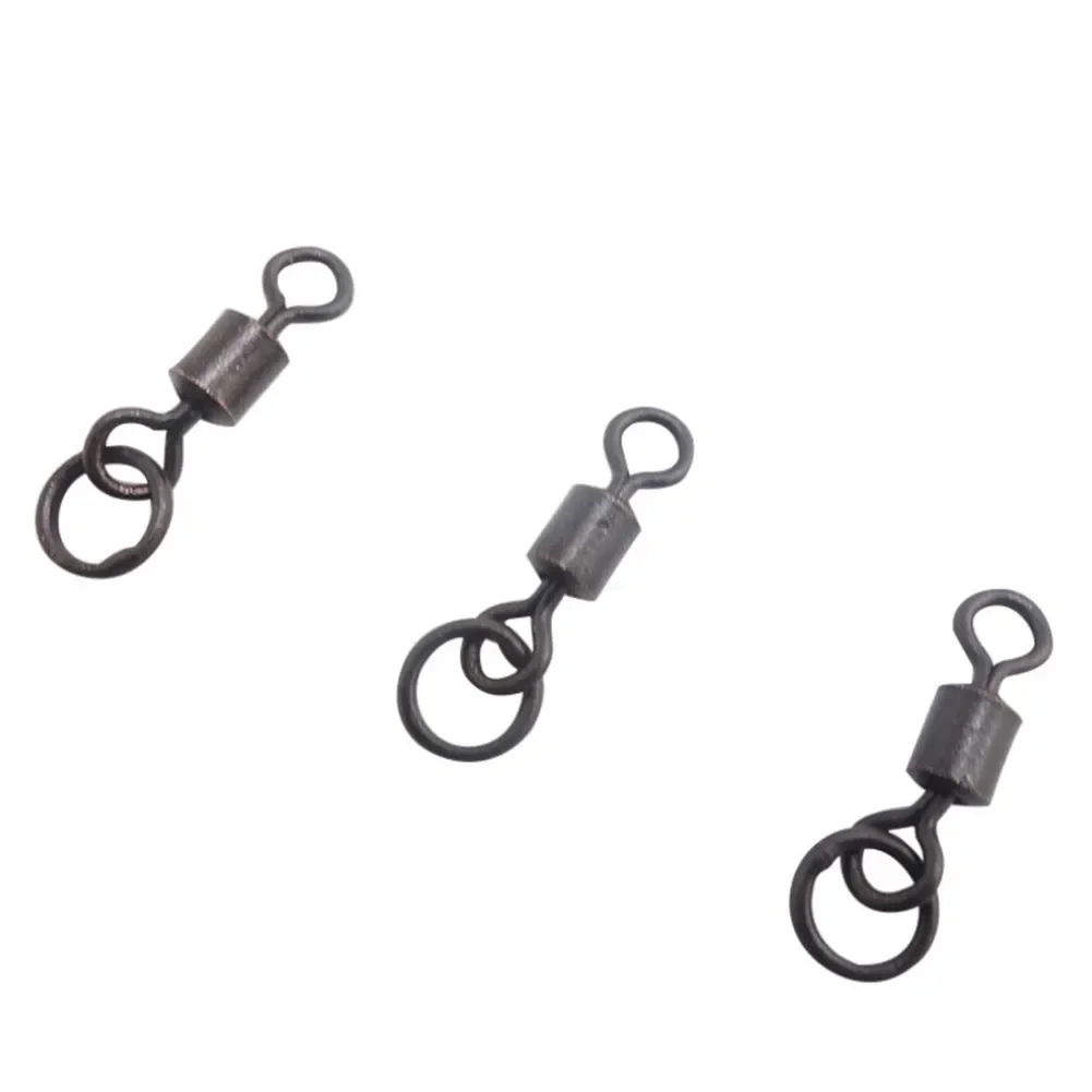 20/50/100pcs Swivel Size 8# Carp Fishing Flexi Ring Swivels Terminal Tackle For Marker Float Alloy Copper Pesca Iscas Tools