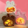 DIY Wooden Miniature Model Kit Japanese Sushi Store Casa Doll Houses 3D Puzzle Dollhouse With Furniture Lights for Friends Gifts 2