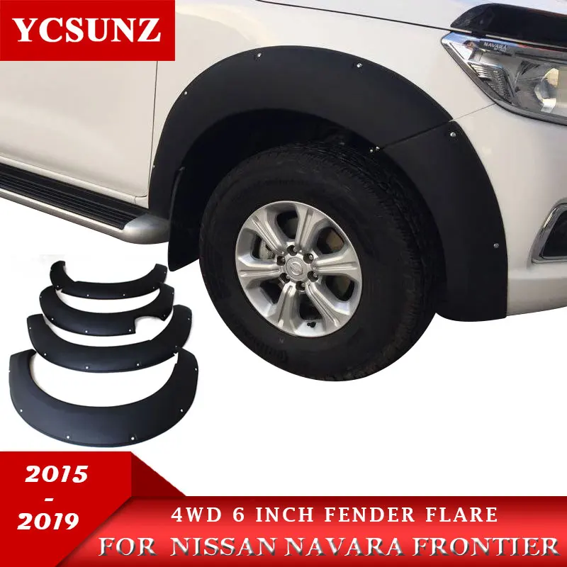 

6 inch Wheel Arch Mudguards Fender Flares For Nissan Np300 Navara D23 Frontier 4WD 2015 2016 2017 2018 2019 2020 Accessories