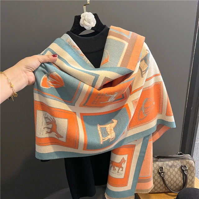 Brand Design Winter Warm Shawl Scarf for Women Fashion 2022 Cashmere Thick  Pashmina Blanket Bufanda Foulard Wrap Echarpe - AliExpress