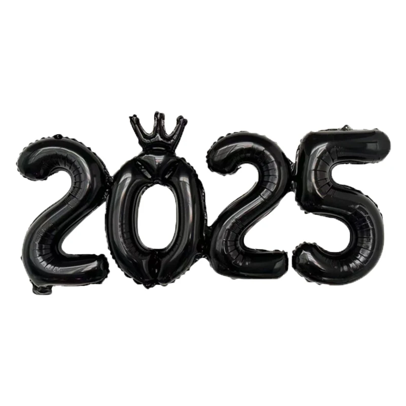 Elegant 2026 Foil Balloon Set for New Year's Eve Party & Festive Decor