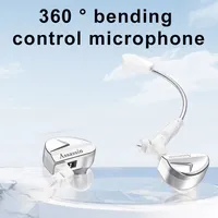 CVJ Assassin Silver in Ear Earphones 1BA+1DD+1Vibrate Game Mode HIFI Microphone Hybrid Tuning Switch Wired Earbuds IEM Headphone - Image 5