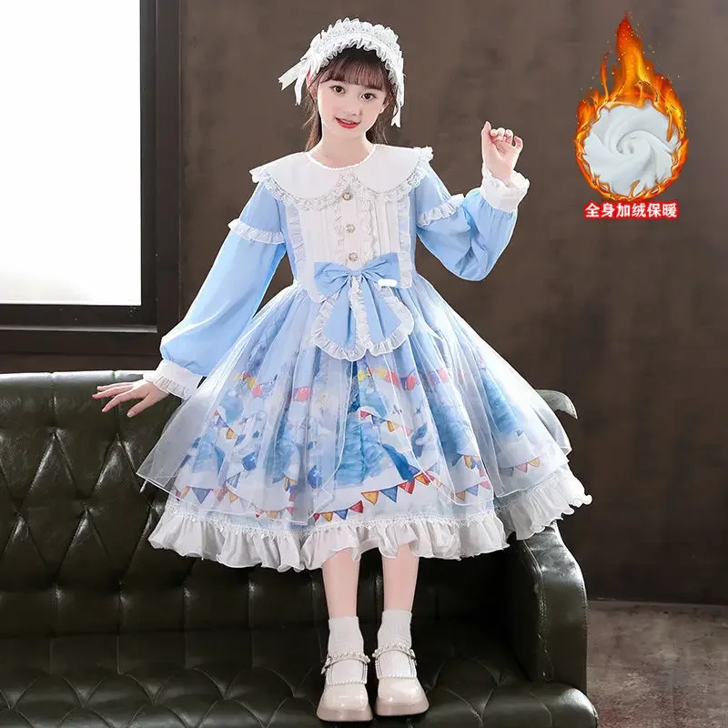 Women Alice Lolita Angel Pink Cotton Princess Dress Court-Style Gothic Tank Dress Costume Cute Anime Maid Layer For Girls