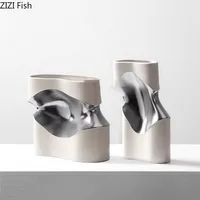 Creative Curved Gold Waist Ceramic Vase Modern Floral Vases Desk Decoration Artificial Flowers Decorative Flower Arrangement 2