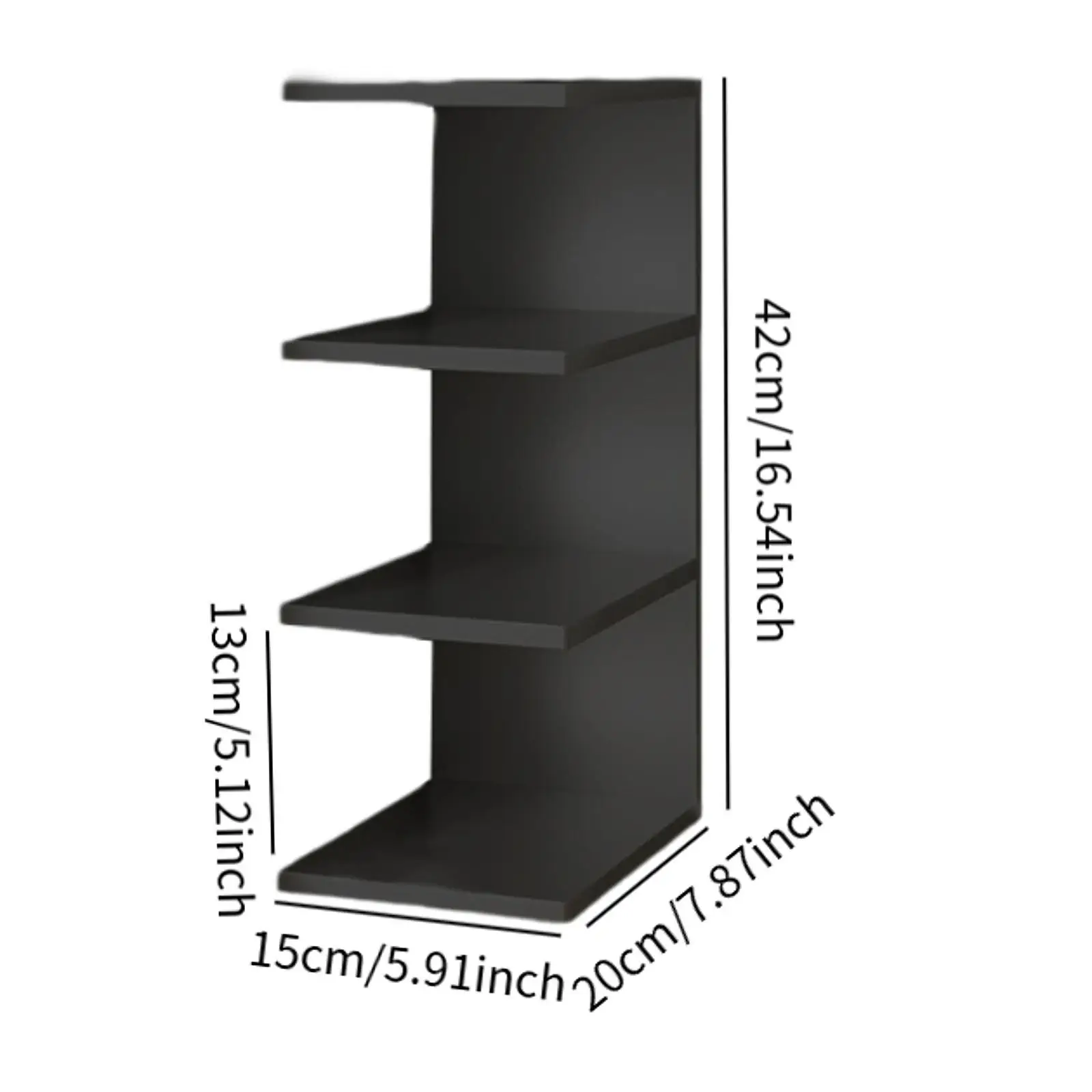 Desk Book Shelf 3 Tier Space Saving Multipurpose Lightweight Decorative Storage Rack for Desktop Home Bedroom Dorm Office