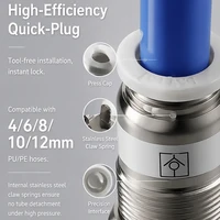 1PCS Pneumatic One-way Through Panel Non Return Check Valve SPM  4mm 6mm 8mm 10mm 12mm Push In Quick Connect  Air Hose Fitting 4
