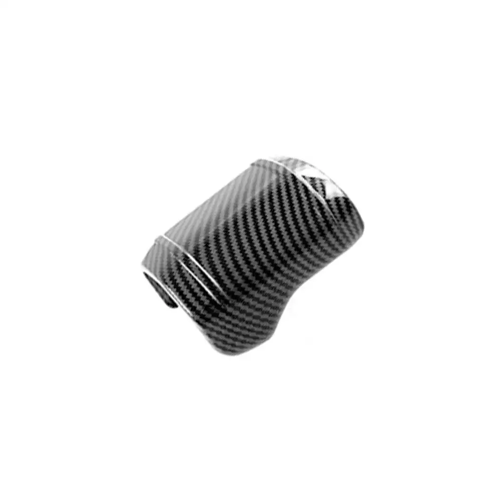 Car Shift Knob Cover Trim Replacement Carbon Fiber Pattern Protective Shell Parts Interior Accessories