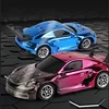 1:43 Mini Size RC Car Gold Plated With Lights 2.4G Radio Remote Control Racing Cars Model USB Charging Boys Toys For Children 5