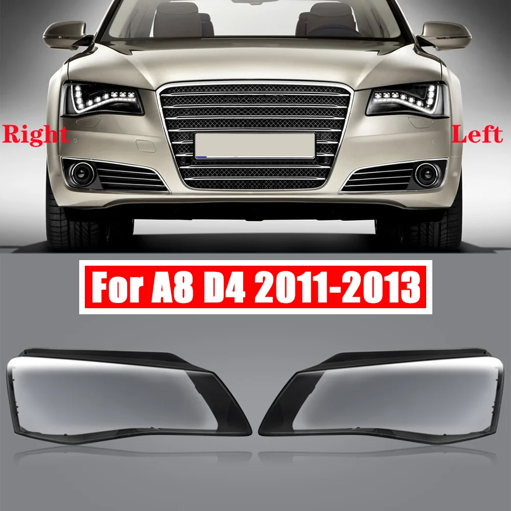 Фото Налобный фонарь для Audi A8 D4 2011 2012 2013 Прозрачная крышка налобный фонарь корпус объектива оргстекло замена оригинального абажура №1