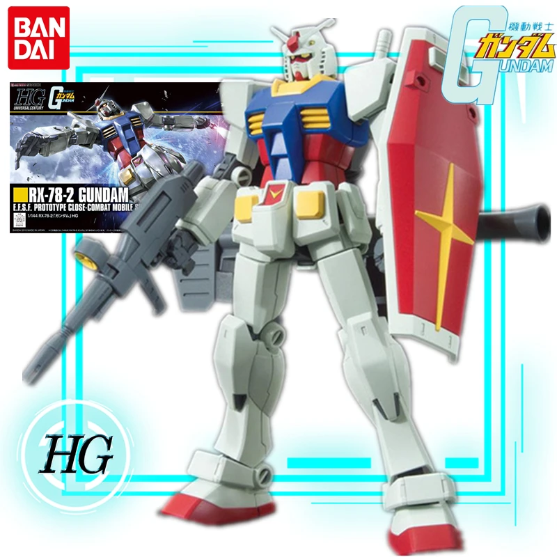 

HG 1/144 Bandai оригинальная Подлинная фигурка японского аниме мобильный костюм Gundam RX-78-2 Gundam сборная Коллекционная модель