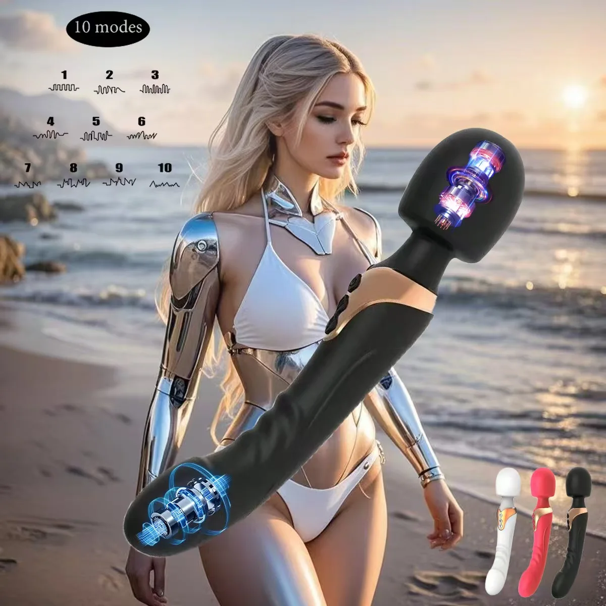 Vaginal Vibrators Dildos Dual Motor Silicone Av Magic Wand G-spot Sex Toy Powerful Massager For Women Clitoris Stimulator For Adults 18+
