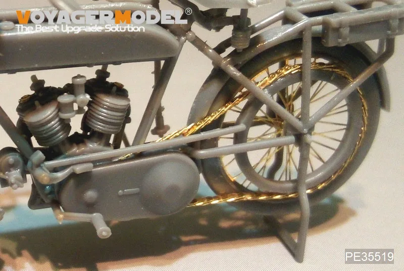 보이저 모델 PE35519 1/35 WWI 프랑스 푸조 1917 750cc 사이클 오토바이, MENG HS-005 오토바이 없음