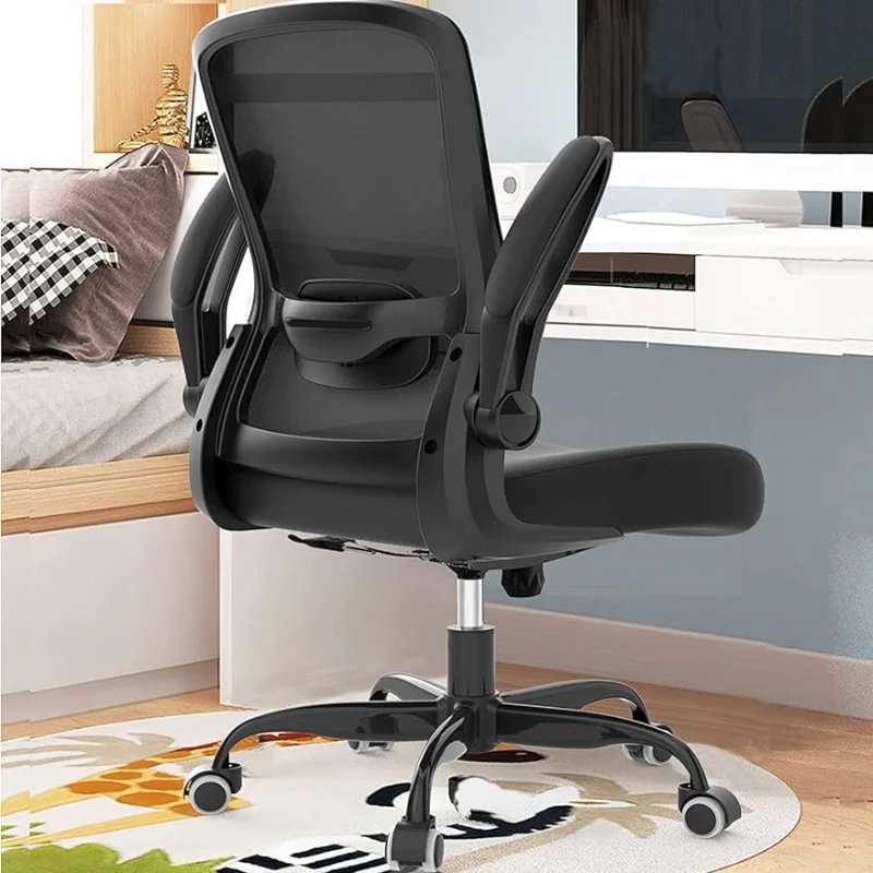 

Office Chair, Ergonomic Desk Chair with Adjustable Lumbar Support, High Back Mesh Computer Chair with Flip-up Armrests-BIFMA Pas