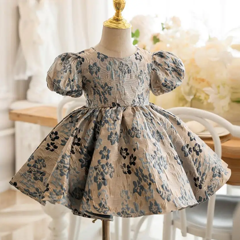 

Baby Spanish Lolita Princess Ball Gown Infant Birthday Party Christening Clothes Easter Eid Dresses For Girls A1323