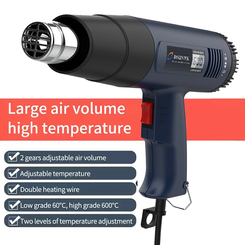 Wholesale 2000W Heat Gun Hair Dryer 110V 220V Craft Heat Gun Temperature  Digital Display Hot Air Gun For Welding DIY Shrink Wrapping EU US HKD230828  From Flying_king18, $50.54