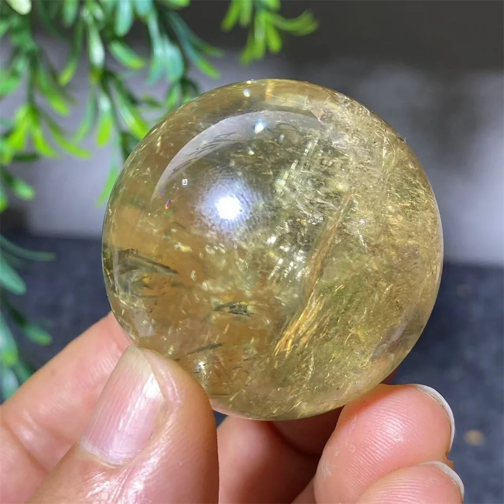 Citrine Natural Stone  Crystal Ball Wicca Reiki Sphere Meditation Wichcraft Ornaments For Home Decoration+Stand 5