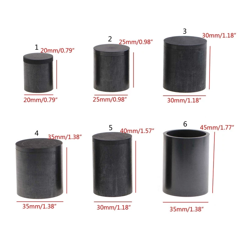 Smelting Furnace Graphite Crucible with Lid Metal Melting for Jewelry Corrosion Oxidation High Temperature Resistance