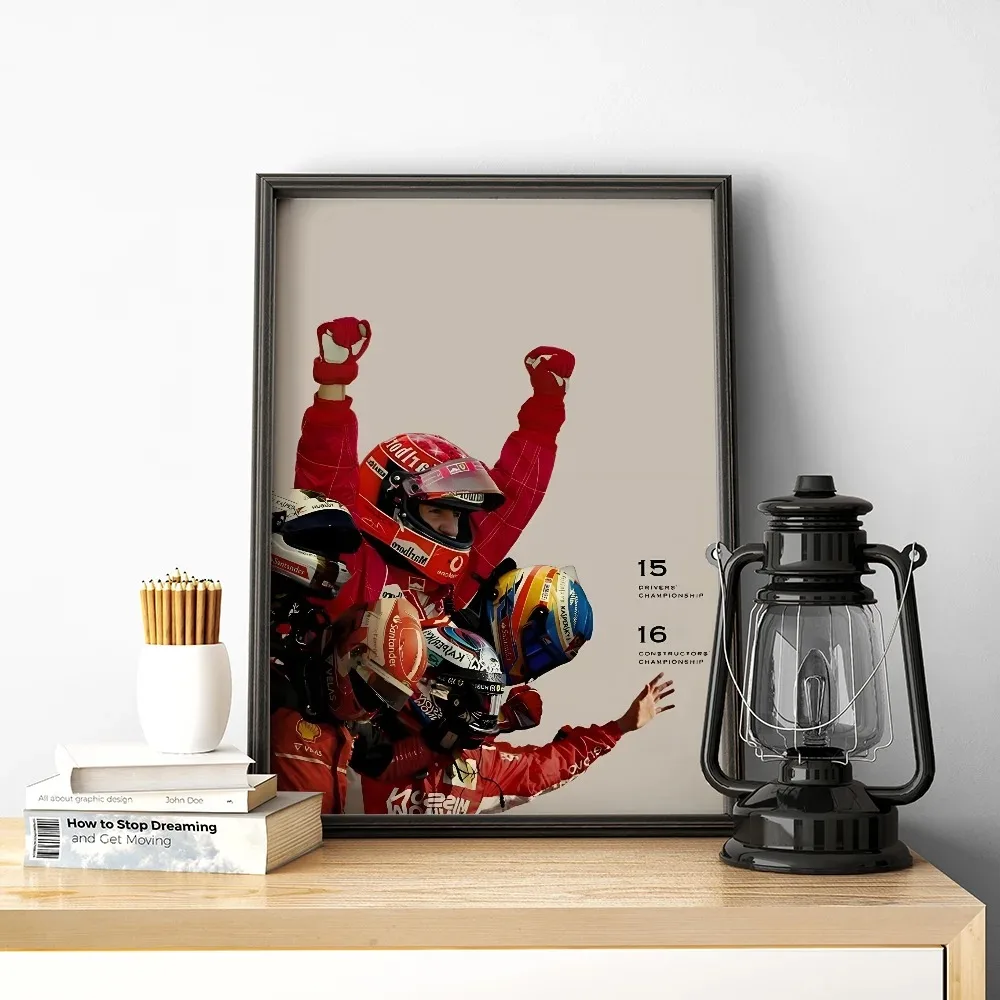 Poster Supercar pour McLaren MP4 4 Ayrton Senna - Peinture décorative sur toile pour chambre à coucher - 30 x 45 cm