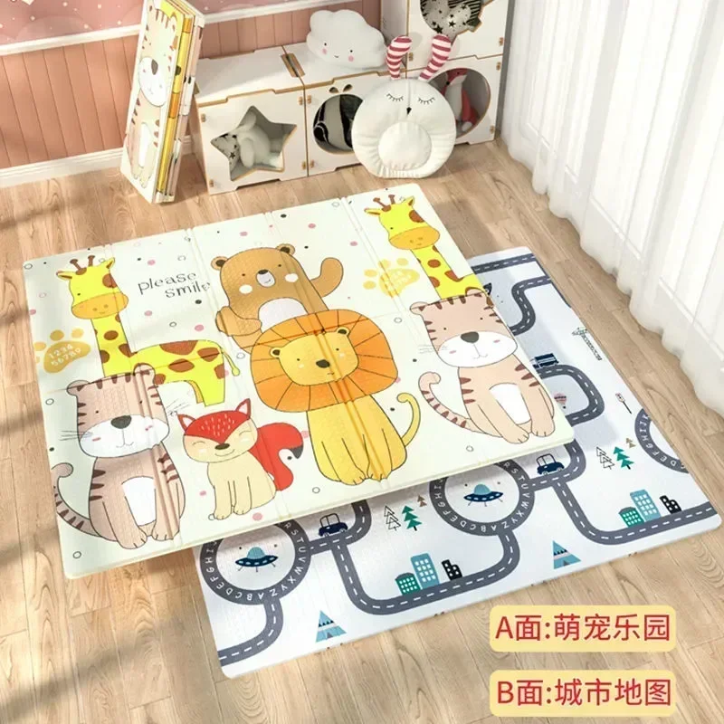 1CM/1.5CM Environmentally Friendly Thick Baby Crawling Play Mats Folding Mat Carpet Play Mat for Children's Safety Mat Rug Gifts