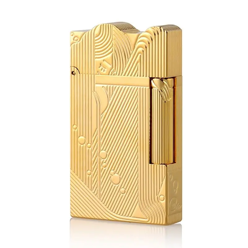 

Gold Sleep Mermaid Pattern Vintage Lighter Cigarette Smoking Kerosene Lighters Classic Sound Metal Lighters Fire Men Collec