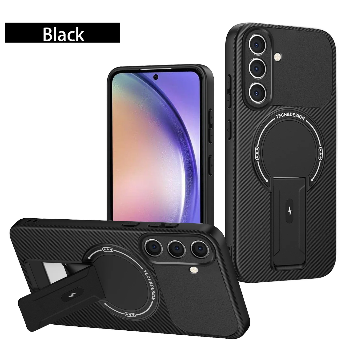 Universal Magnetic Mounting Phone Case Cover with Protective Back Design