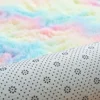 60CM Rainbow Round Fluffy Rugs Carpets Anti-Skid Shaggy Floor Mat For Living Room Home Decoration Bedroom Kid Room 4