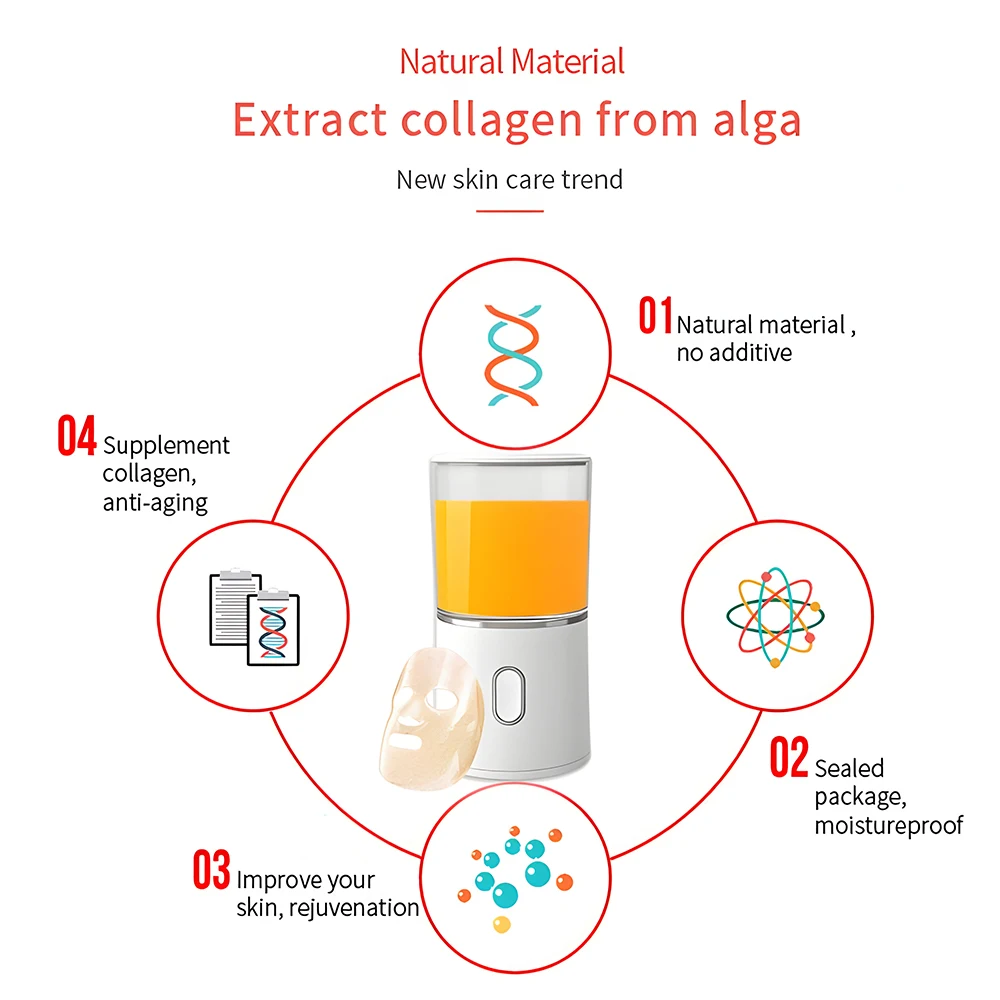 DIY Face Mask Maker Smart Mask Facial Beauty Device Electric Automatic Fruit Natural Vegetable Collagen Machine