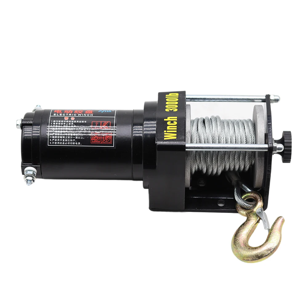 Electric winch 12v car electric hoist off-road vehicle 24v self-help household s