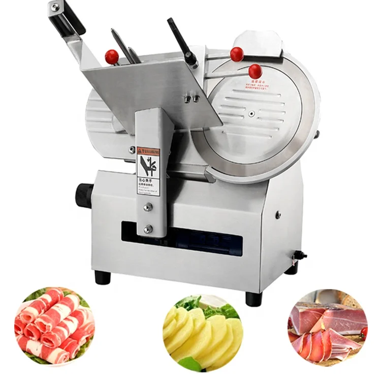 Factory Direct Supply Wholesale Automatic Stainless Steel Electric Meat Slicer Machine Cut Frozen Meat Beef Lamb Rolls for Sale meat slicer commercial slicer electric shredding and vegetable cutting stainless steel tabletop fully automatic mincing