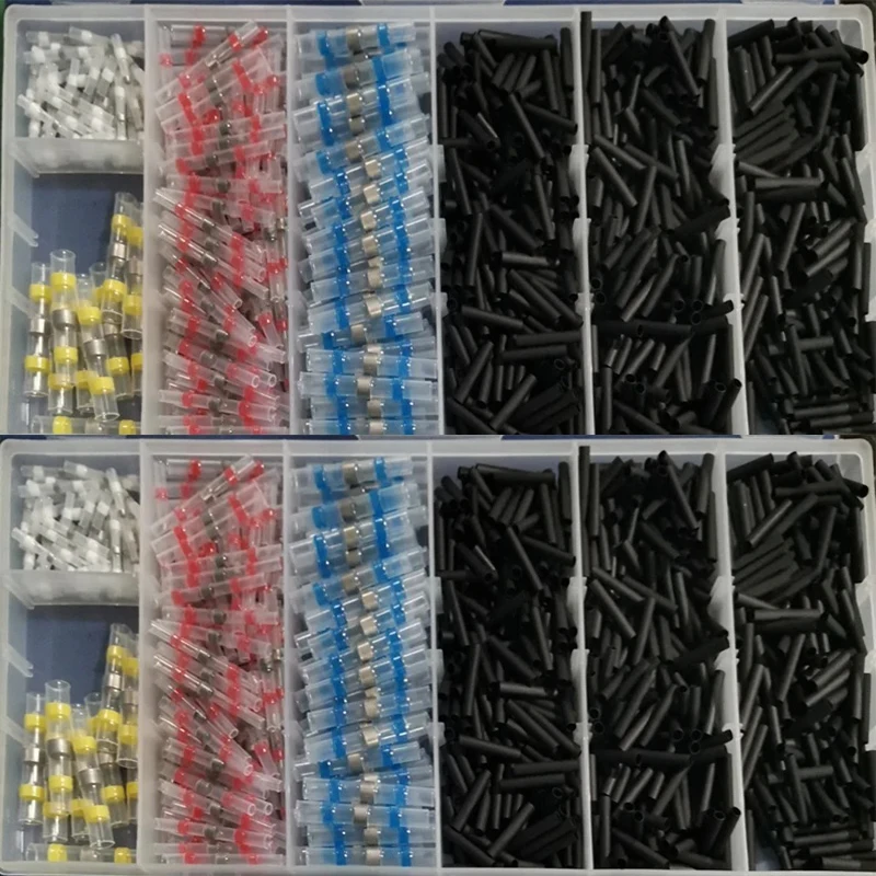 

800pcs Solder Seal Sleeve Heat Shrink Wire Connectors Butt Cable Terminals Kit Waterproof Electrical Connectors Splice Kit