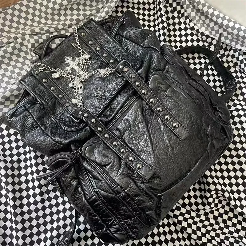 borsa-di-lusso-y2k-zaini-per-le-donne-black-punk-rivet-chain-school-student-bag-pu-leather-cross-skeleton-fashion-zaini-femminili