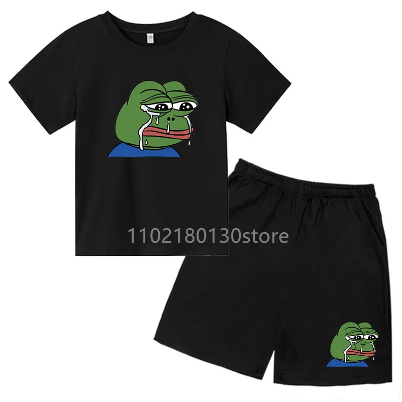 

Brand Print Summer Toddle Tops +shorts Baby Set Children 2-12 Years Boys Girl Casual Short Sleeve Cotton Clothes T-shirts Suits