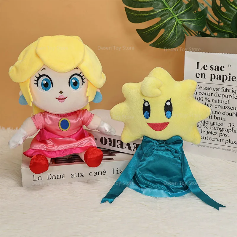 2 Styles Mario Bros Plush Stella Princess Peach Stuffed Toys Anime Doll Plushie Birthday Christmas Gifts ﻿