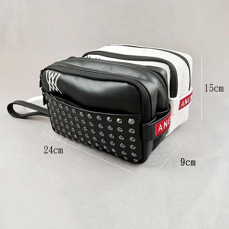 

New 2023 Golf Bag Korean Fashion Men and Women Rivet Bag Super Large Capacity Double-layer Portable Small Bag Golf Clutch