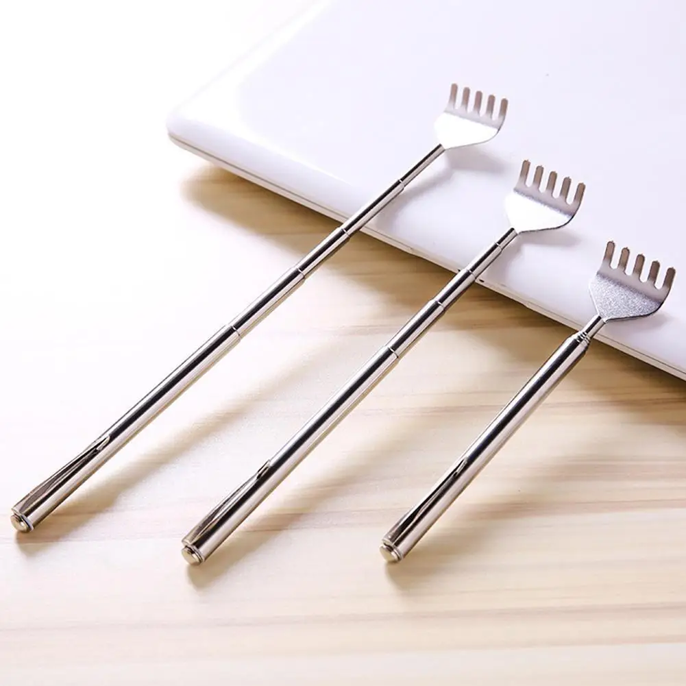 Back Scratchers Steel Claw Back Scraper Telescopic Retractable Back Scratcher Extendible Body Massage Hackle Itch Stick Health Care back scratchers retractable rake tickle tool massage tool body scrubber