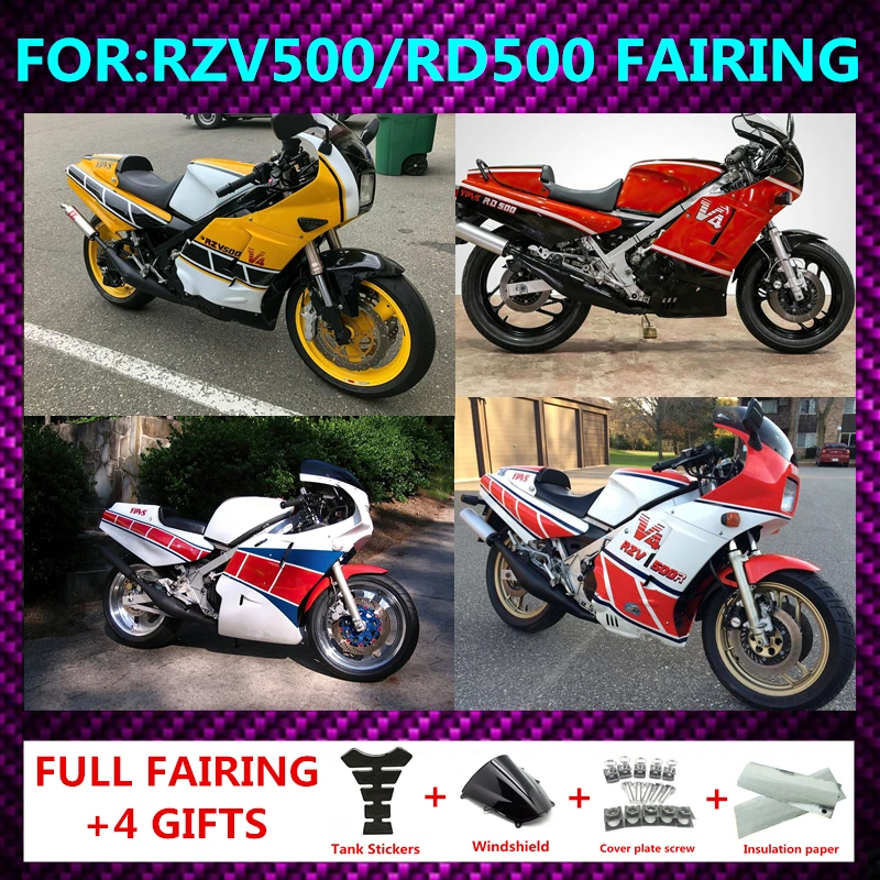 Misura Per Yamaha Rzv500 Rd500 1985 - 1987 Moto Abs Kit Carenatura Completa Set Carenature Carrozzeria Kit Rd 500 Rzv 500 1986 85 86 87
