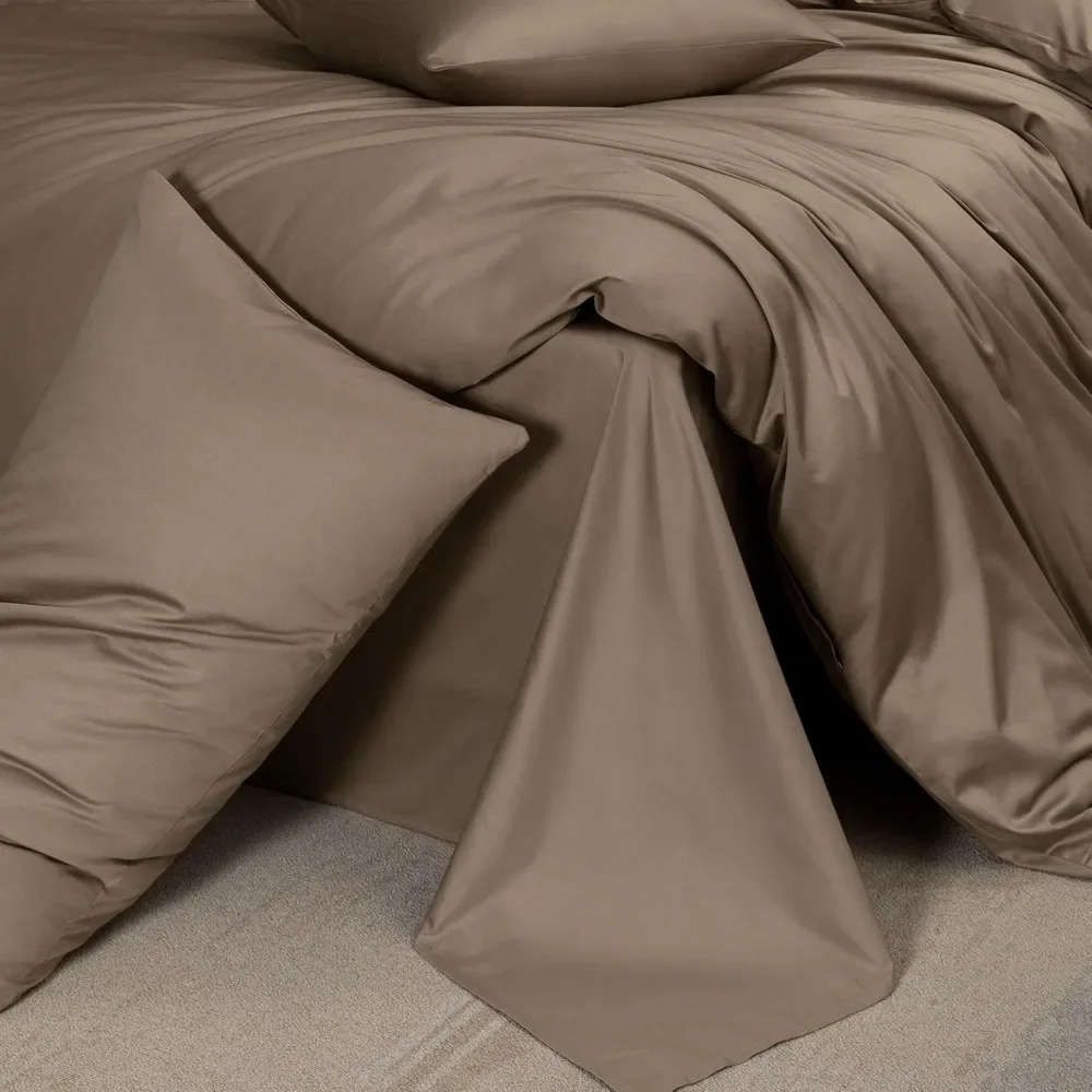 duvet cover,Long Staple Cotton 600 TC Egyptian Cotton Texture Silky Sateen Smooth Luxury Soft Comfortable Durable,bedding set