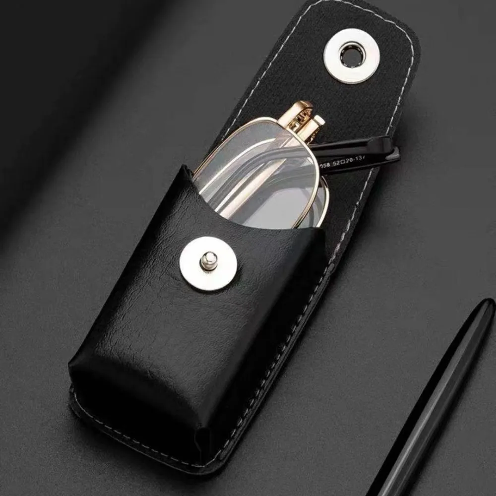 Brillen schutz faltbare Lesebrille Box Schutzhülle Brillen zubehör faltbare Presbyopie Box pu tragbar – Detail 7